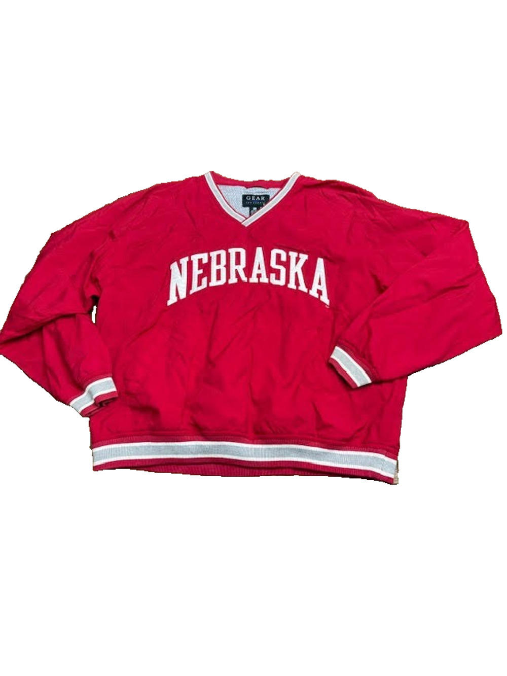 Nebraska Cornhuskers Gear For Sports Pullover Jacket Mesh Lined Red XL